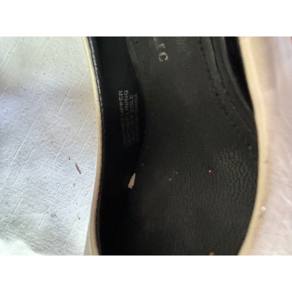 Rock & Republic Cream Black Bow Back Stiletto Heel Platform Pumps Leather Shoes - Picture 5 of 6